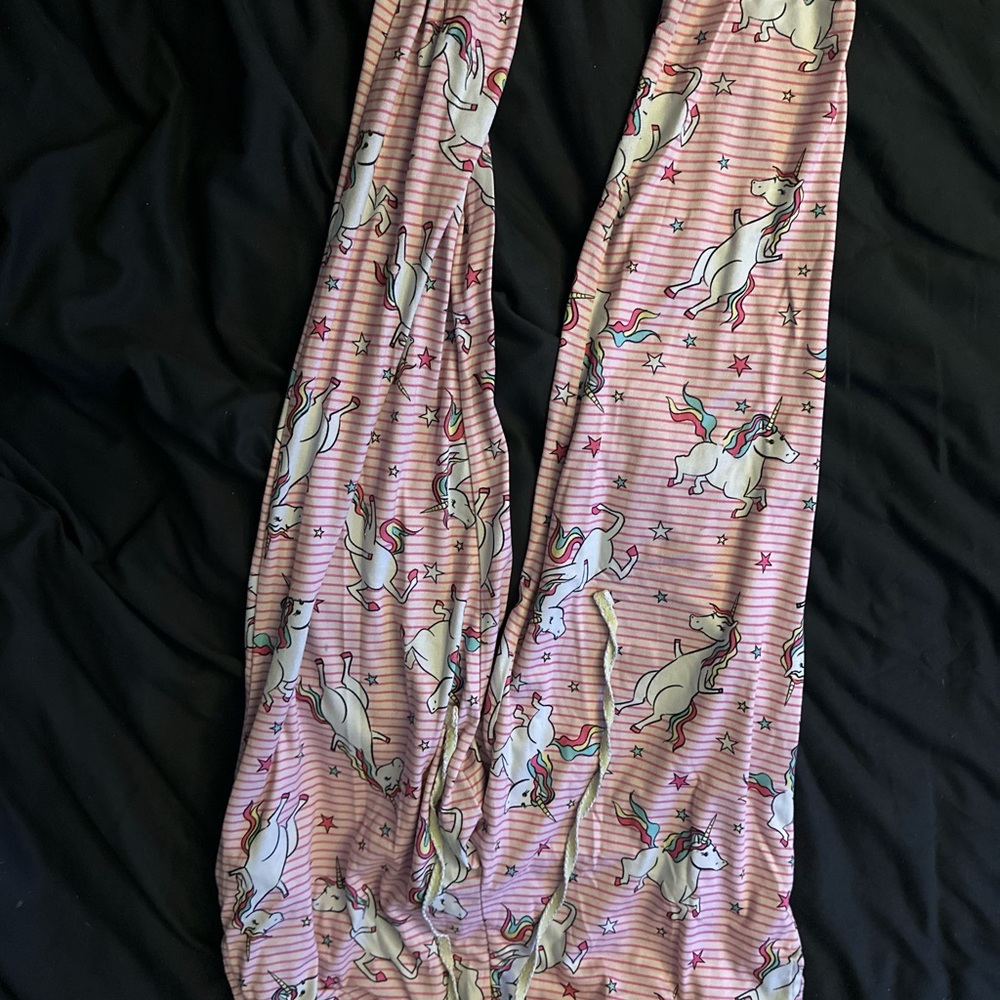 Pink Unicorn Print Women's Pajama Pants